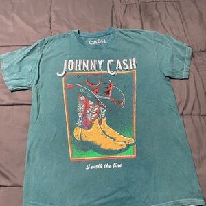 Johnny Cash I Walk the Line graphic tee Shirt Size Large